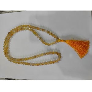 Unique Design Citrine Japamala Necklace Natural <b>Crystal</b> <b>Beads</b> for Meditation Reiki Healing and Chakra Therapy Available For Sale - Product Image 2