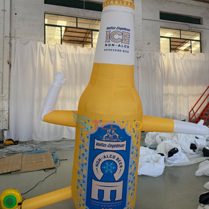 Botella de café inflable personalizada, botella de cerveza, exhibición promocional al aire libre, taza ondulada a mano, modelo de bailarina de aire, publicidad, cafetería - Product Image 3