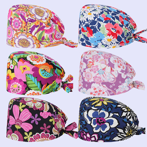 Gorros Quirúrgicos Estampados Florales para Estética, Cocina, Medicina, <span class=keywords><strong>Farmacia</strong></span>, Veterinaria, Hospitales de Mascotas - Product Image 1