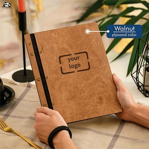 Porte-menu en bois personnalisé avec logo, format A4, B5, Legal, Letter, pour bars et restaurants - Product Image 2