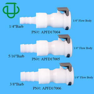 JU 1/4 5/16 3/8 POM Low Pressure Male Insert Panel Mount <b>Quick</b> Couplings Hose Barb Joint Valved Bulkhead Coupling - Product Image 5