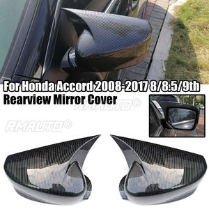 Pour Honda Accord 2008-2017, coque de rétroviseur latéral de voiture, garniture de rétroviseur, 2/4 portes, berline, 8e/8,5e/9e génération, style fibre de carbone, noir brillant - Product Image 1