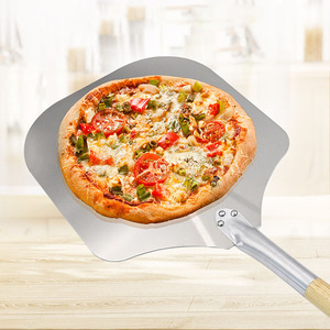 Precio al por mayor: Pala para pizza de aluminio de 16 pulgadas, ecológica, marca Lisen, de grado alimenticio, con mango de madera - Product Image 2