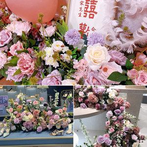 Wedding Floral <strong>Arrangements</strong> Long <strong>Table</strong> <strong>Arrangements</strong> Artificial Roses Silk <strong>Flowers</strong> Aisle Decorations Display Window <strong>Arrangements</strong> - Product Image 3