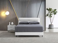 Muebles de dormitorio Cama doble Venta directa de fábrica Cama suave moderna Almacenamiento de cuero sintético