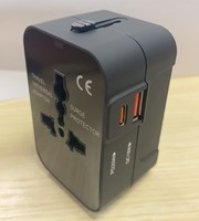 Adaptor Steker Perjalanan Internasional Pengisian Daya Cepat Universal, Adaptor Konverter Steker Listrik AC Pengisi Daya Dinding Seluruh Dunia