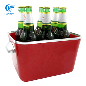 Tiêu chuẩn cao đôi xử lý xách tay Sâm banh Bồn nhựa rượu bia bồn tắm hình chữ nhật hình dạng nhựa <span class=keywords><strong>Ice</strong></span> Cooler xô - Product Image 3