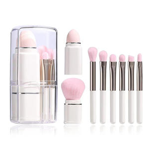 Ensemble de maquillage télescopique multifonctionnel HQ Mixed Proc Discount 8 en 1, outils de beauté synthétiques, comprend une houppette à poudre, un fard à paupières, un pinceau pour le visage - Product Image 2