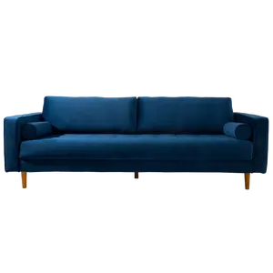 欧式天鹅绒布艺沙发两座客厅沙发蓝色家居现代家具