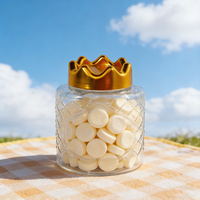 Pot en plastique PET rond pour biscuits, en-cas et aliments, emballage alimentaire en PET