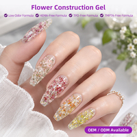 Gel de construction pour ongles Builder Gel, Gel UV/LED transparent, Gel dur pour extension d'ongles, Encapsulation de fleurs OEM ODM