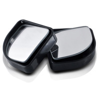 Miroir de recul grand angle pour voiture, petit miroir rond en forme d'éventail, rotatif à 360°, gadget de vision arrière, rétroviseur DM-066 Argent