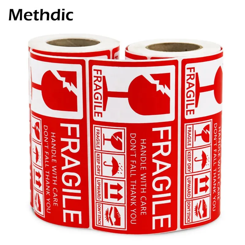 Methdic Scratch Off Shipping Care Instructions Fragile Sticker