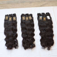 Vente en gros Paquets de cheveux lisses cambodgiens ondulés droits bouclés Fournisseurs de cheveux humains bruts du temple indien