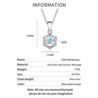 Collier en Moissanite 5mm, Pierre Bleue, Pendentif Géométrique Bouclier Halo CZ pour Femme, Argent Sterling 925, En Stock, Bijoux en Gros