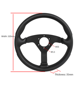 Volante de Carreras Universal de 6 Orificios y 320 mm, Resistente al Desgaste, con Agarre de PU y Radios de Aluminio Mate para Drift y Pista - Product Image 2