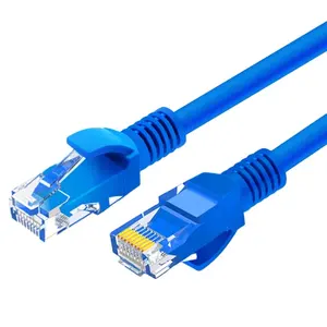 Kabel Ethernet panjang 8p8c disesuaikan dengan konektor Plug RJ45 berpelindung atau tanpa pelindung Cat5e CAT6 CAT6A Cat7 kabel Patch jaringan