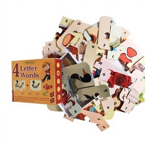 4 Letter Words <b>Puzzle</b> <b>Board</b> Game Vocabulary Learning Card Game for Kids Preschool Education Learning Tool & Educational Toy - Product Image 5