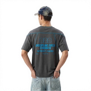 เสื้อยืดแฟชั่นสุดฮิต ขายดี สไตล์ไฮสตรีท ผ้าถักเนื้อนุ่ม เป็นมิตรต่อสิ่งแวดล้อม คอเสื้อเรียบง่าย ผ้าฝ้าย 100% ทรงปกติ แห้งเร็ว - Product Image 3