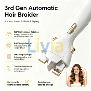 Máquina automática para trenzar el cabello Livia, trenzadora eléctrica, herramienta para peinar el cabello, herramienta de tejido rápida para trenzas de 3 hebras para niñas - Product Image 2