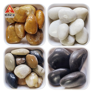 Pavés de <span class=keywords><strong>jardin</strong></span> en pierre naturelle, <span class=keywords><strong>galets</strong></span>, pavés pour la décoration de la cour, du parc, du paysage, polis, noir, blanc, multicolores - Product Image 1