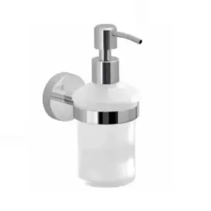 Stainless steel glass bathroom manual liquid soap holder V27K wall mounted hand sanitizer or foam bottle