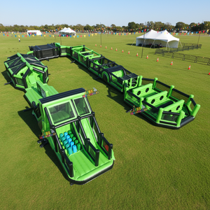 Pista de Obstáculos Inflable Gigante de PVC Comercial, Parque de Obstáculos Inflable Personalizado, Juego de Pista de Desafío Inflable para Alquiler en <span class=keywords><strong>Fiestas</strong></span> - Product Image 1