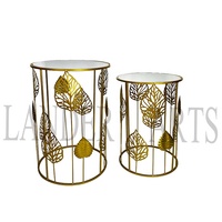 Ensemble de tables basses en métal Lander, 2 pièces, or, fer luxueux, écologique, moderne, américain, personnalisé, décoration intérieure, salon, chambre à coucher