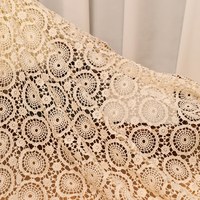 Kain Voile Lace Katun Afrika Berkualitas Tinggi, Bordir Guipure Larut Air, untuk Gaun Pengantin Wanita