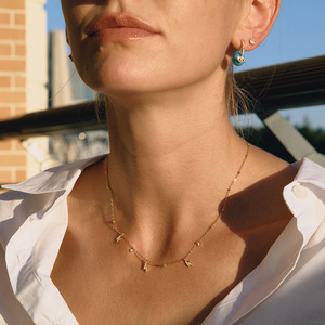 Ensemble de colliers superposés en zircon, pendentif étoile, cœur, croix, chaîne multi-brins, bijoux de mode pour femmes, cadeau - Product Image 4