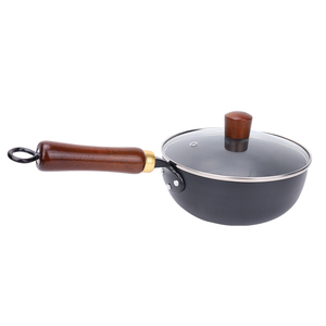 24cm <b>Wok</b> Fish scale pattern hammer forging design physical anti-sticking scratch resistant and durable in stock - Product Image 5