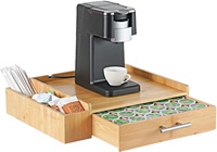 Pod à café en bambou transparent, Compatible avec Machine à café, distributeur de tiroir, rangement de cuisine