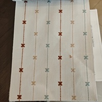 Rideau semi-occultant pour enfants 100% polyester à imprimé croisé avec pompons, panneau occultant la lumière pour chambre d'enfant, vente en gros, usine OEM