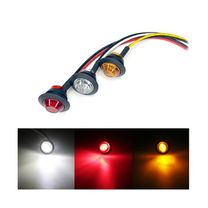 새로운 3/4인치 LED 트럭용 클리어런스 방향지시등 노란색 흰색 빨간색 파란색 사이드 마커 표시등 12V/24V DC 고품질 - Product Image 4