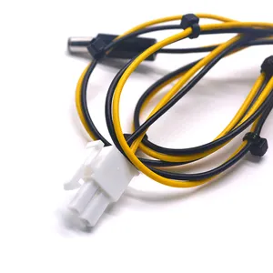 Molex personalizado 5557 conector de 2 pinos para DC 5.5*2.1mm 5.5*2.5mm fabricante de chicote de fios de plugue macho