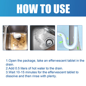 Jakehoe cucina e <span class=keywords><strong>wc</strong></span> tubo di disostruzione pastiglie di pulizia blocco fogna <span class=keywords><strong>scarico</strong></span> zoccoli polvere eliminatore odore - Product Image 6