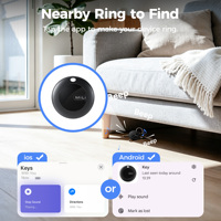 Lot de 4 traceurs GPS intelligents MiLi Mitag certifiés Google Find My pour Android et Apple, avec Wi-Fi et contrôle à distance en temps réel, en plastique