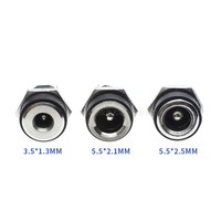 Connecteur mâle HXSchip DC-022B-HC 60V 1A 180 2P pour alimentation CC, prise jack cylindrique pour circuit imprimé, boîtier en cuivre et ABS