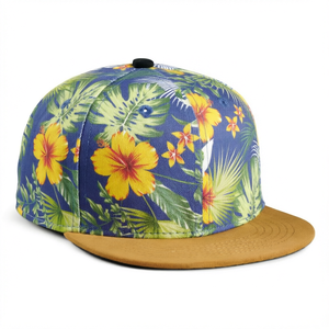 Cappellino da baseball per bambini in stile Bali, unisex, con visiera piatta, stampa floreale, per esterni, taglia <span class=keywords><strong>L</strong></span> - Product Image 1