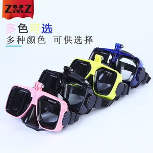 Masque de plongée à double lentille ZMZ, verre trempé 4,0 mm, support pour caméra, plongée libre, sports nautiques pour adultes - Product Image 1