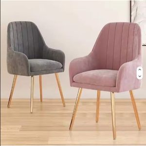 Wholesale Restaurant <b>Chair</b> Modern Dining Room Furniture Metal Nordic Dining <b>Chair</b> Velvet Dining <b>Chair</b> With Metal Legs - Product Image 6