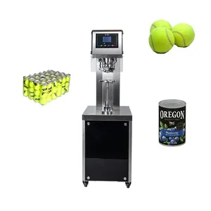 Factory direct sales tennis ball round tin canned food semi automatic PET can sealer machine