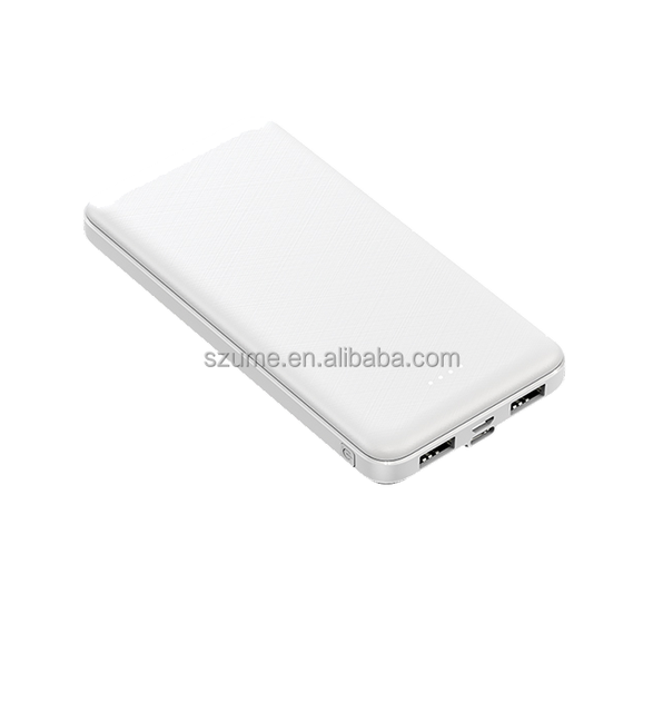 Cheap Ultra Slim 10000mAh Double USB 18650 Lithium Battery Power Bank with Classic Charging
