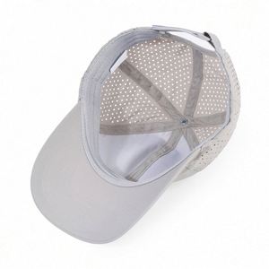 Wholesale Manufacturer Quick Drying Laser Cut Hole Unisex Nylon Baseball <b>Hat</b> 6 Panel <b>Waterproof</b> Canvas Sporty Formal Metal - Product Image 5