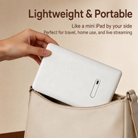 Miroir de maquillage pliable à LED, miroir de maquillage rechargeable, tactile, à intensité variable, 3 couleurs de lumière, miroir cosmétique portable pour chambre à coucher
