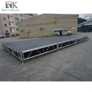 RK 750 Kg/m <b>Aluminum</b> Alloy & Plywood Quick-Lock Portable Stage 48 ft Modular Platform for Event Shows - Product Image 1