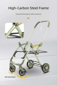 Poussette bébé légère, pliable, à double position (assis et couché), convertible, multifonctionnelle pour nourrisson et tout-petit - Product Image 2