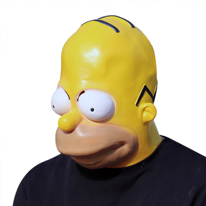 Masque de Célébrité Réaliste en Gros, Masque de Fête en Latex Souple pour Cosplay Simpsons, Masque de Mascarade Amusant en Latex Artificiel pour Tête Entière - Product Image 2