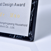 Plaques en marbre cristallin personnalisées avec gravure laser et impression UV, trophées pour récompenses d'entreprise, décorations de bureau