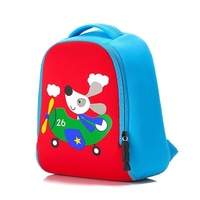 Sac à dos unisexe 3D en néoprène pour enfants, avec fermeture éclair, motif animal de dessin animé, imperméable, durable, confortable, léger, anti-perte, pour tout-petits de 1 à 6 ans